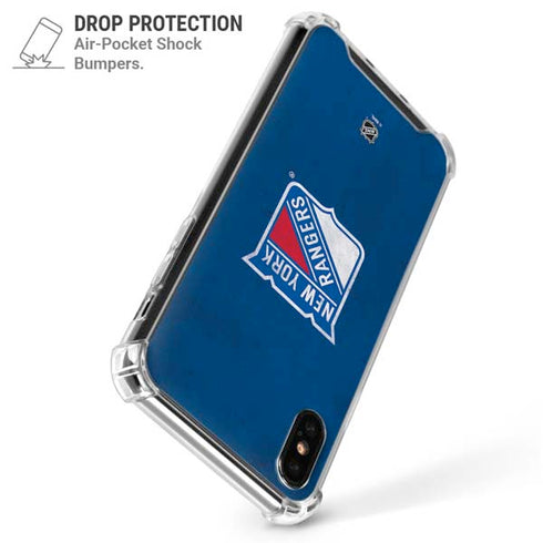 NHL New York Rangers Distressed iPhone XS Max Clear Case